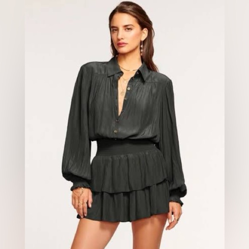 NWT Ramy Brook black Charlie dress size large